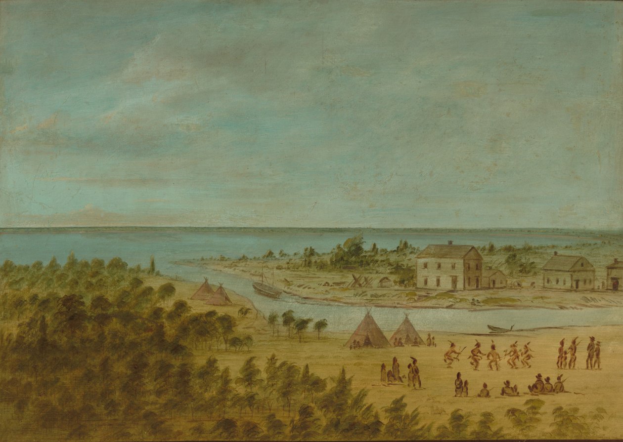 Pohled na Chicago v roce 1837, 18611869. od George Catlin
