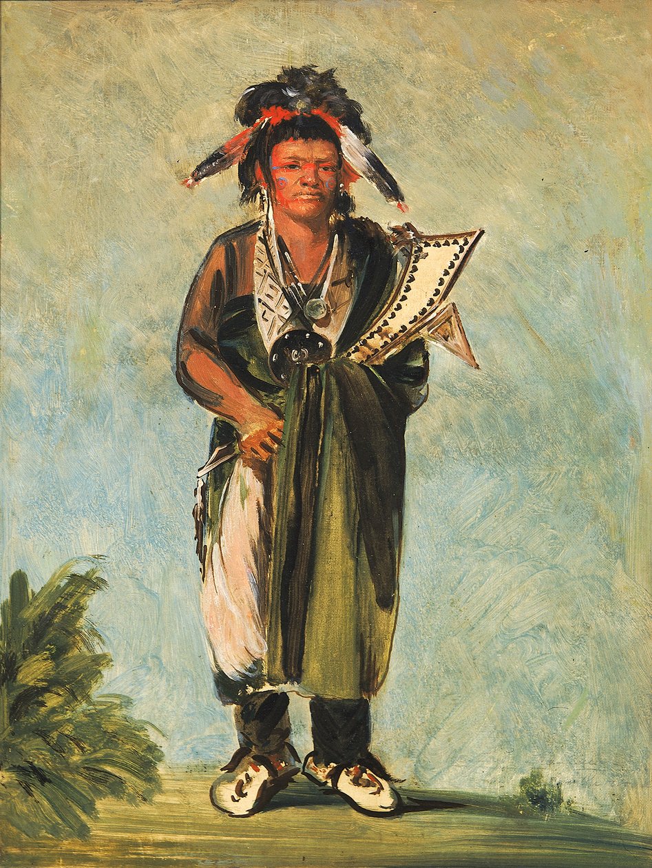 Wah-kón-ze-kaw, The Snake, 1828. od George Catlin