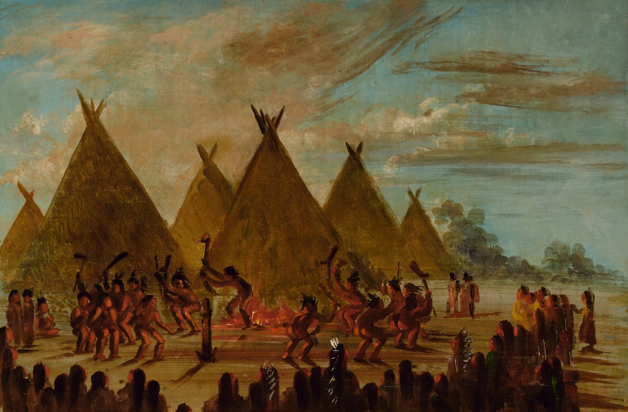 Válečný tanec, Siouxové, 1845-1848. od George Catlin