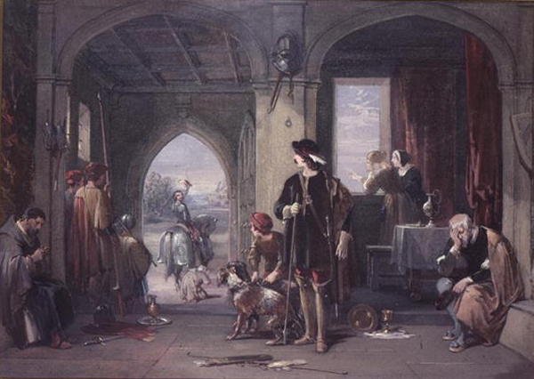 The Rivals Departure (wc na papíře) od George Cattermole