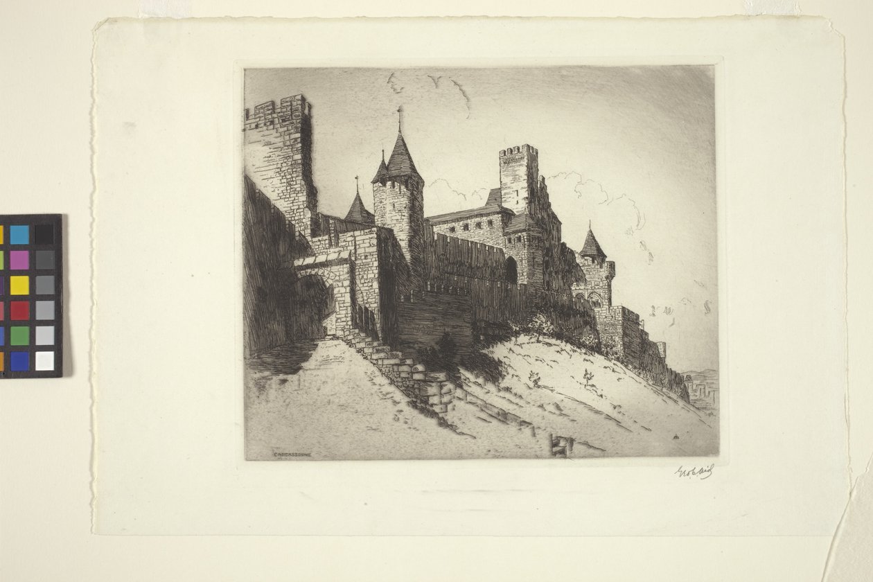 Carcassonne (inkoust) od George Charles Aid