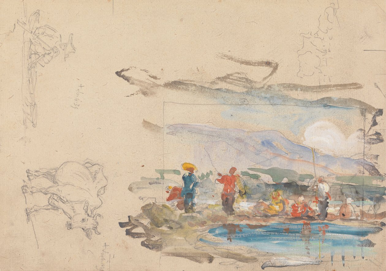 Bazén s postavami od George Chinnery