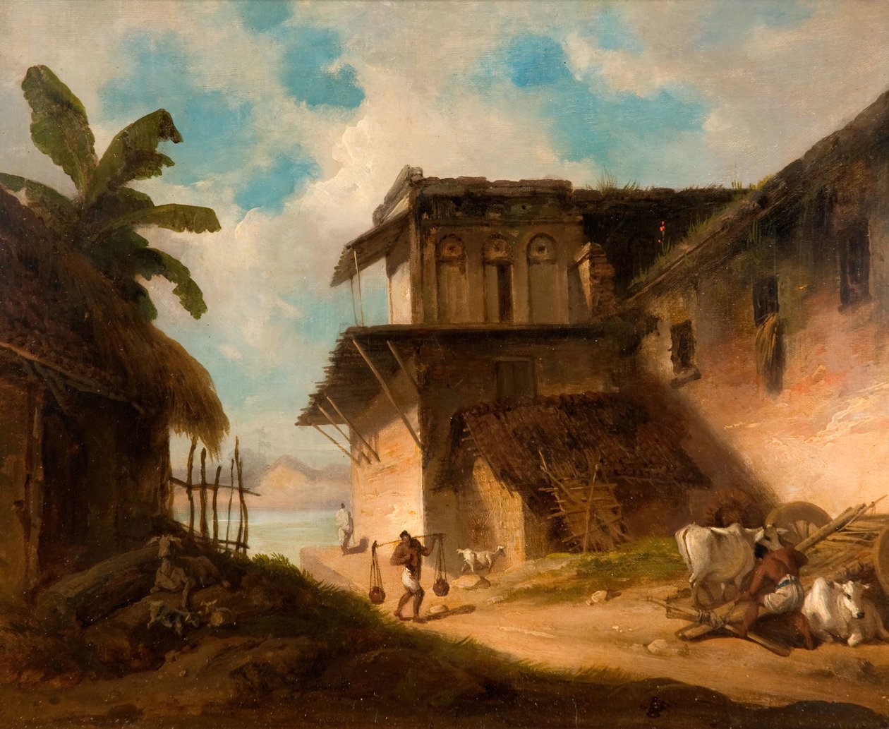 Bengálská vesnická scéna, 1821. od George Chinnery