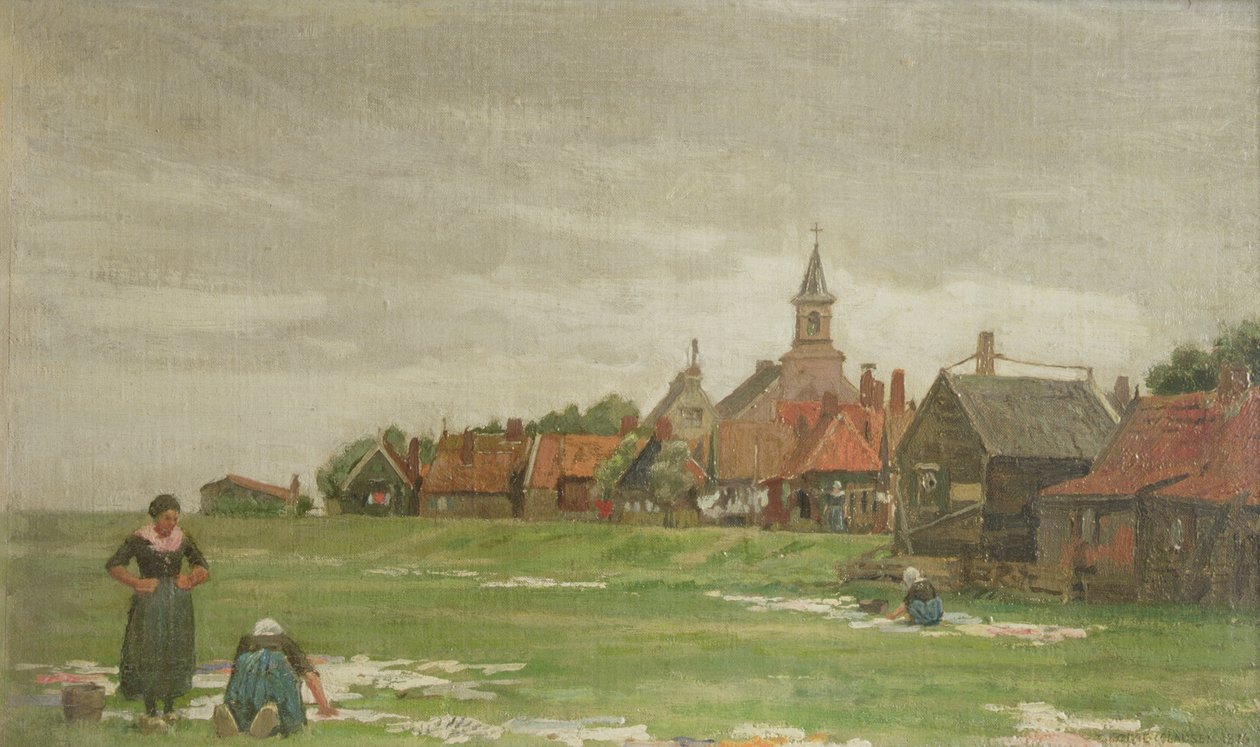 Pračky, Holandsko, 1876 (deska) od George Clausen