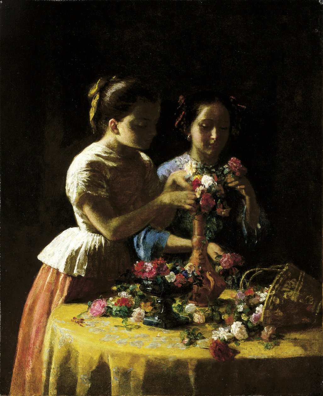 Dívky a květiny, 1855. od George Cochran Lambdin