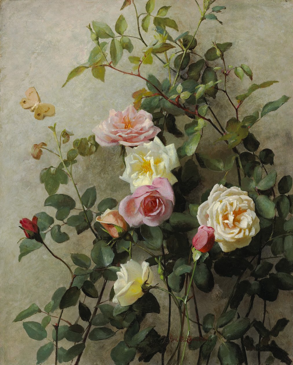 Růže na zdi, 1877 od George Cochran Lambdin