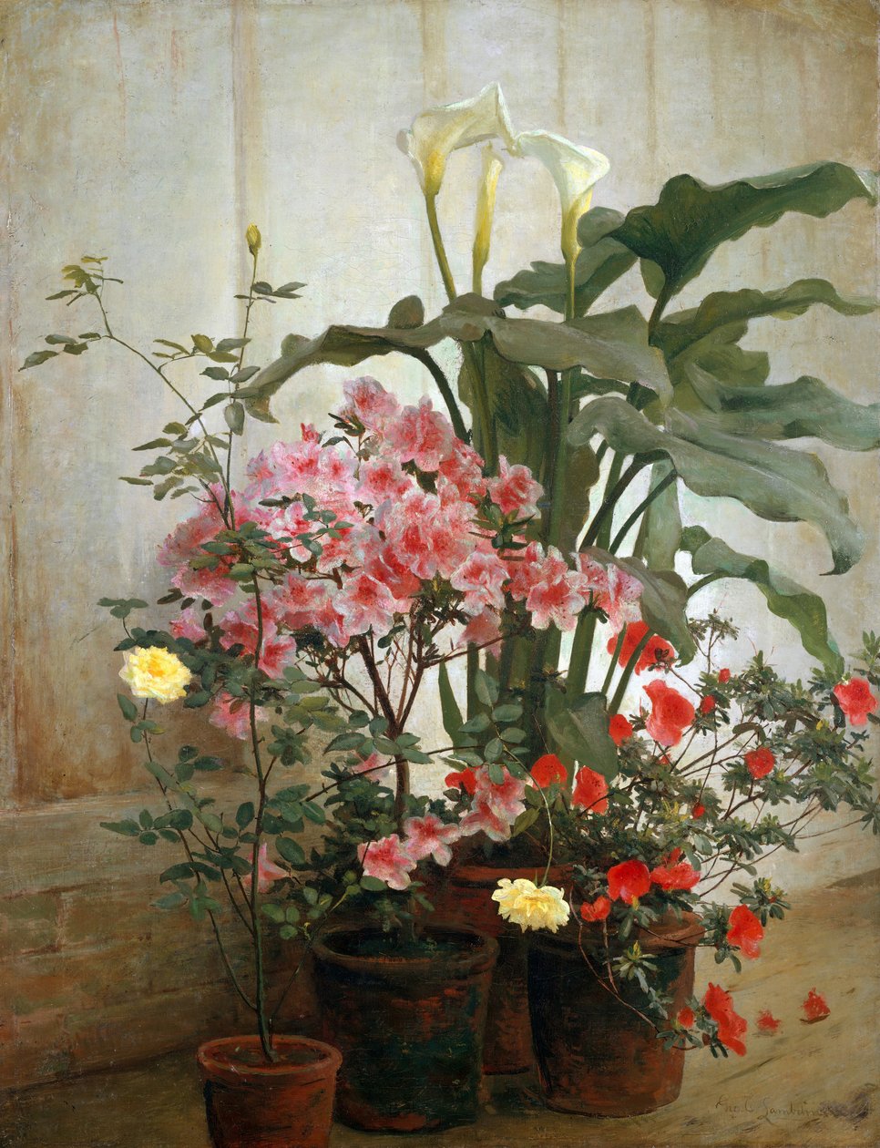 Side of a Greenhouse, 1870-80. od George Cochran Lambdin