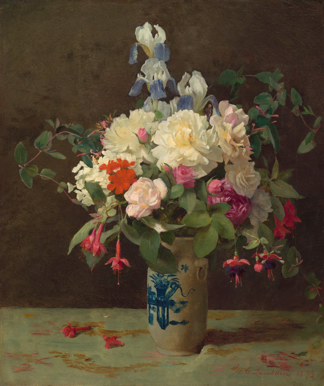 Váza s květinami, 1875. od George Cochran Lambdin