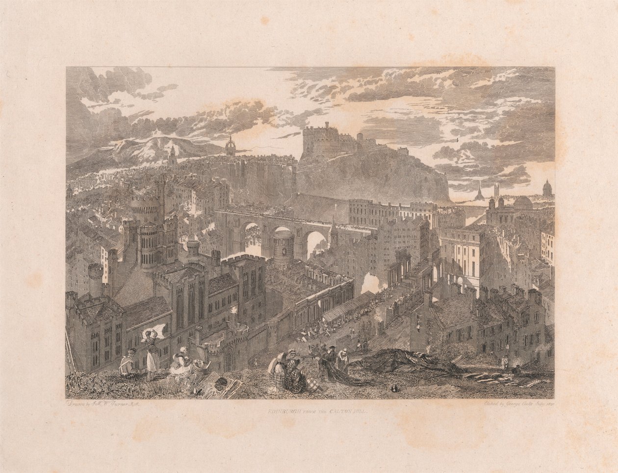 Edinburgh z kopce Calton od George Cooke