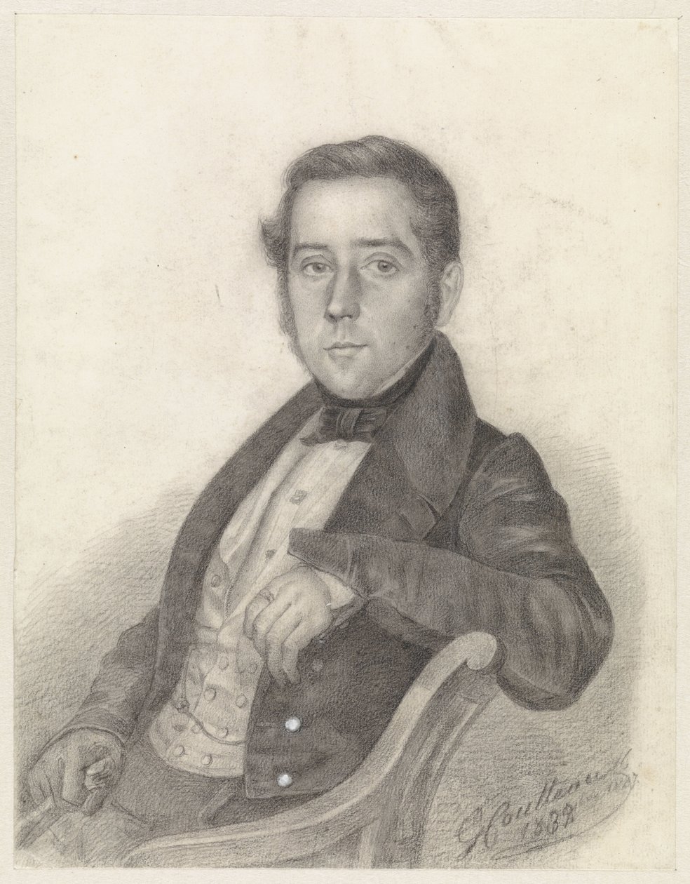 Portrét sedícího pána od George Coutteau