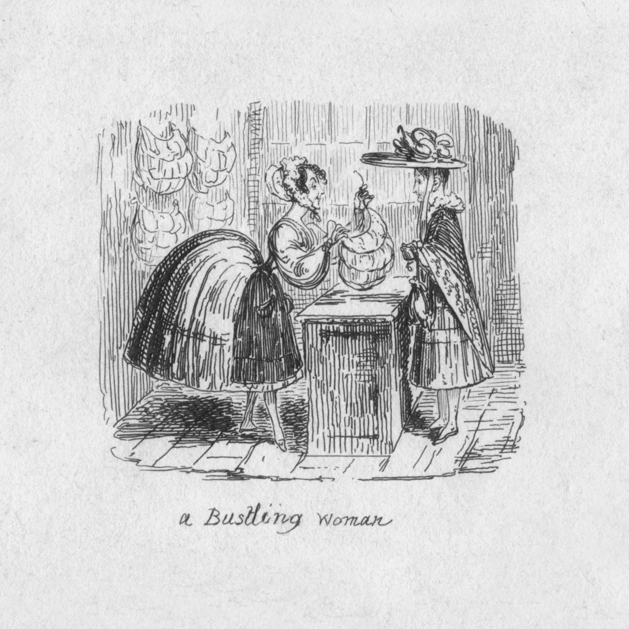 Rušná žena, 1829 od George Cruikshank
