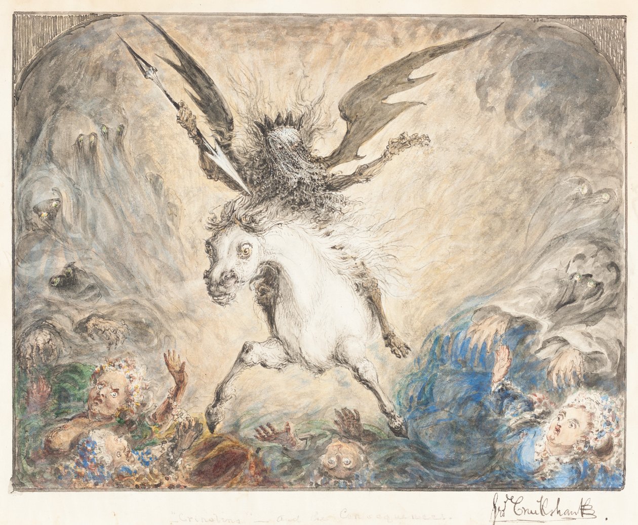"Crinolina" - a důsledky [recto] od George Cruikshank