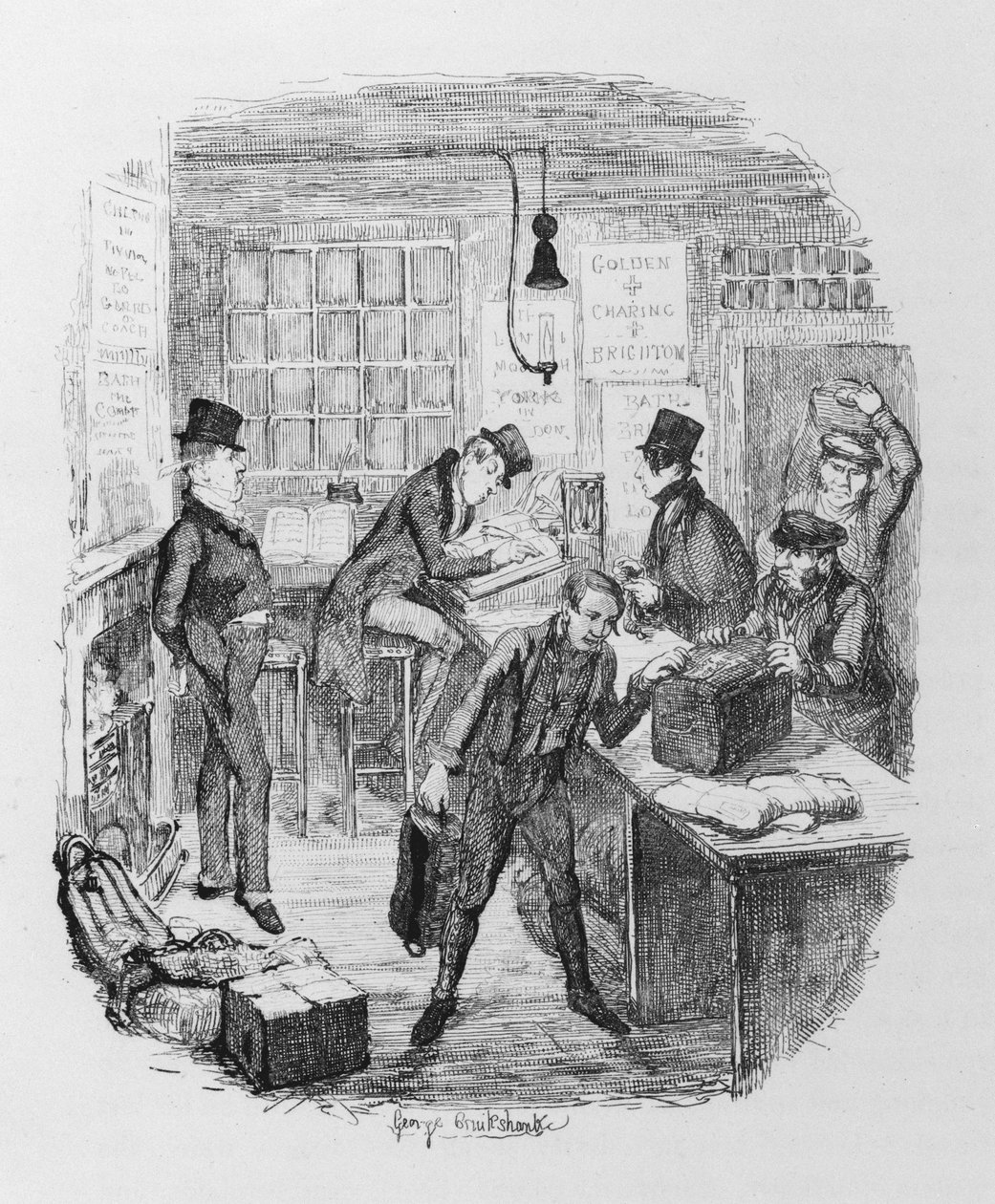 Early Coaches, c.1836 (rytina) od George Cruikshank