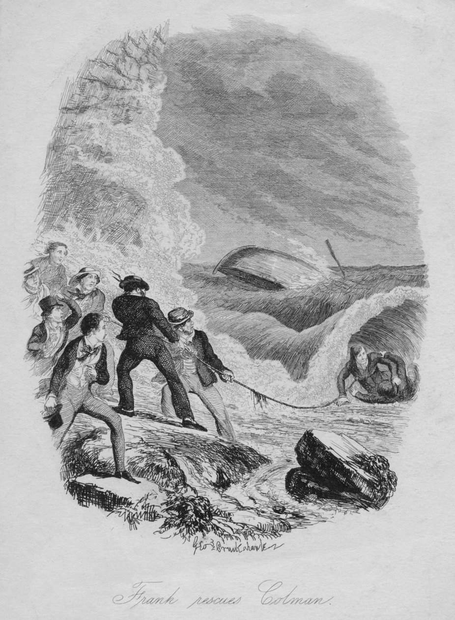 Frank zachraňuje Colmana, c1850. od George Cruikshank