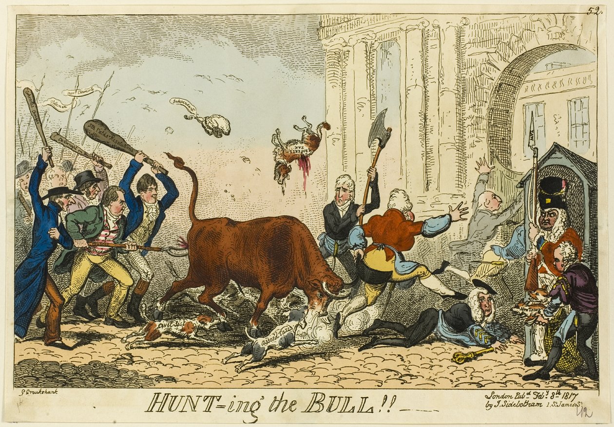 Lov na býka!! od George Cruikshank
