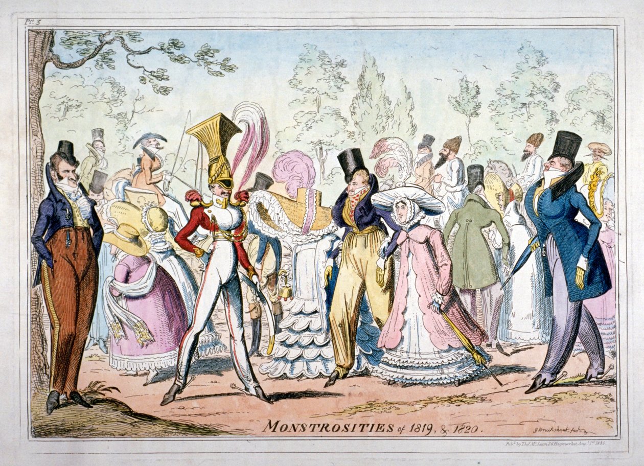 Monstrosity z roku 1819 a 1820, 1835. od George Cruikshank