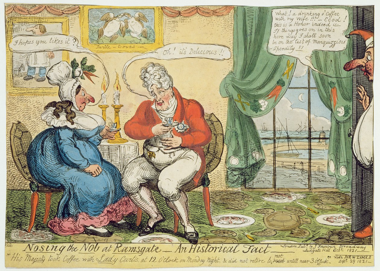 Nosing the Nob v Ramsgate, 1821 od George Cruikshank