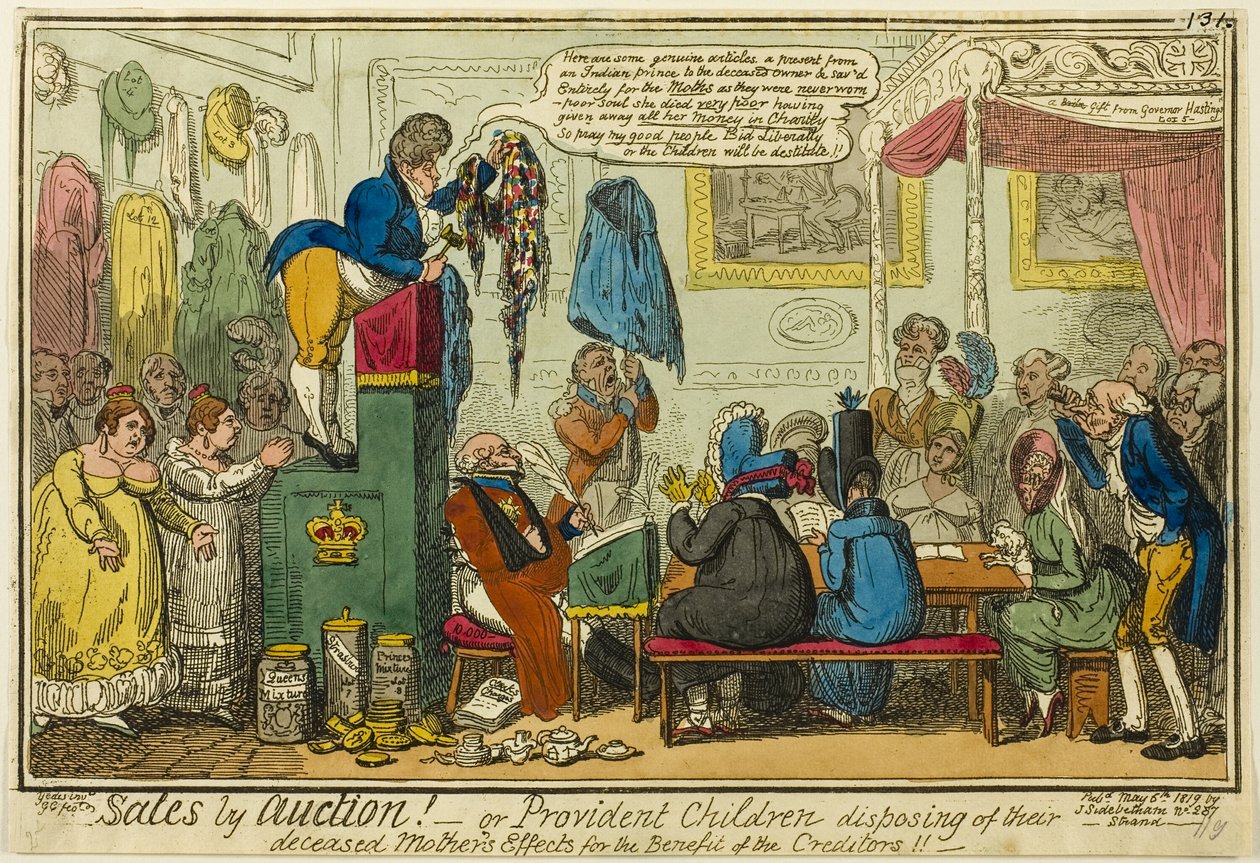 Prodej prostřednictvím aukce od George Cruikshank