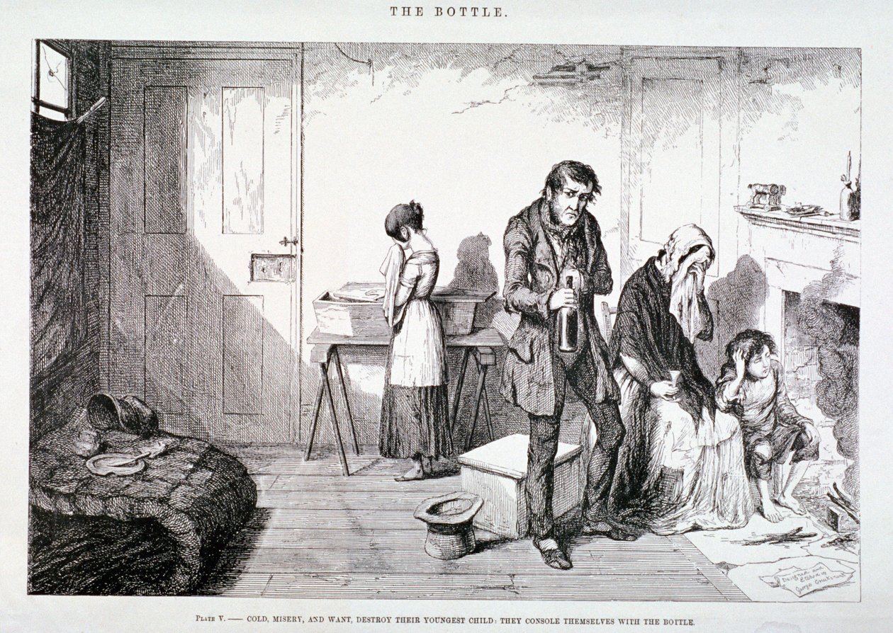 "Láhev", 1847 od George Cruikshank
