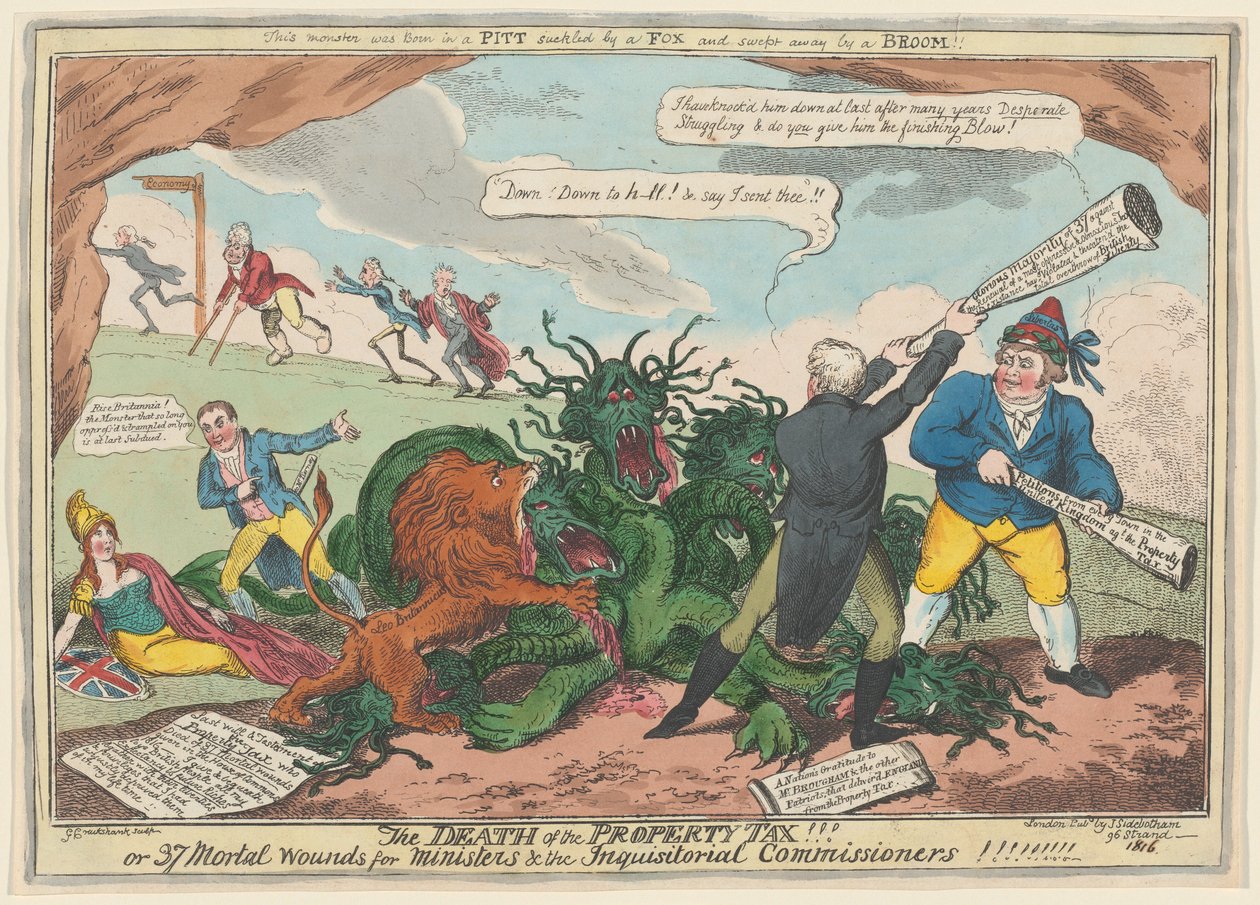Smrt daně z nemovitosti!!! od George Cruikshank
