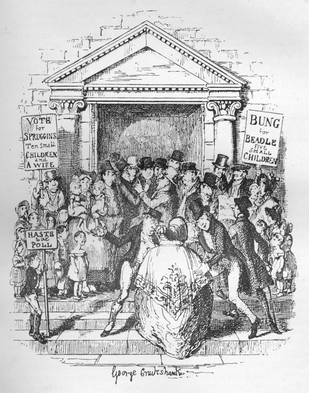 The Election for Beadle, c1900 od George Cruikshank