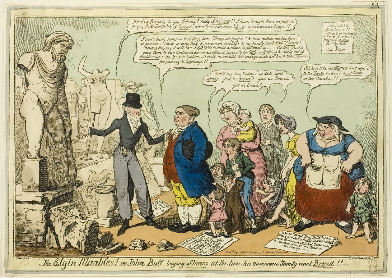 Elginské mramory! od George Cruikshank