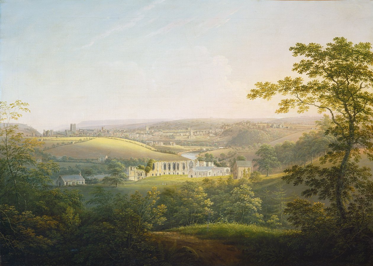 Easby Abbey, poblíž Richmondu od George Cuitt the Younger