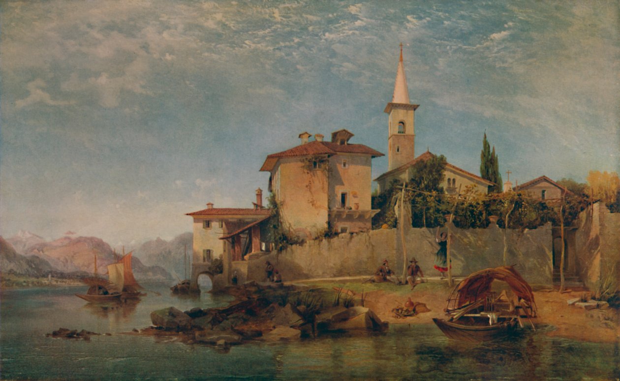 Italská jezerní scéna, 1853, 1935 od George Edwards Hering