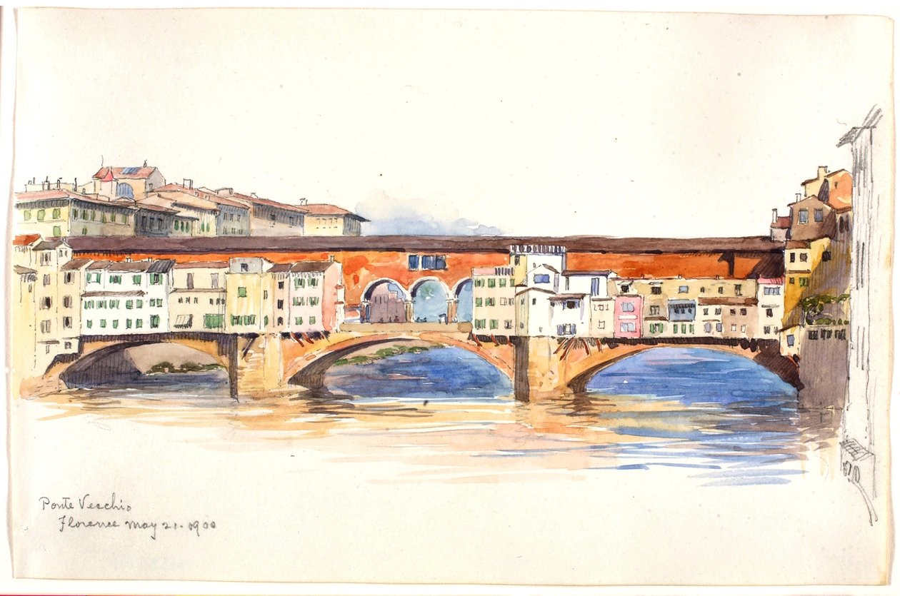 Ponte Vecchio, Florencie od George Elbert Burr