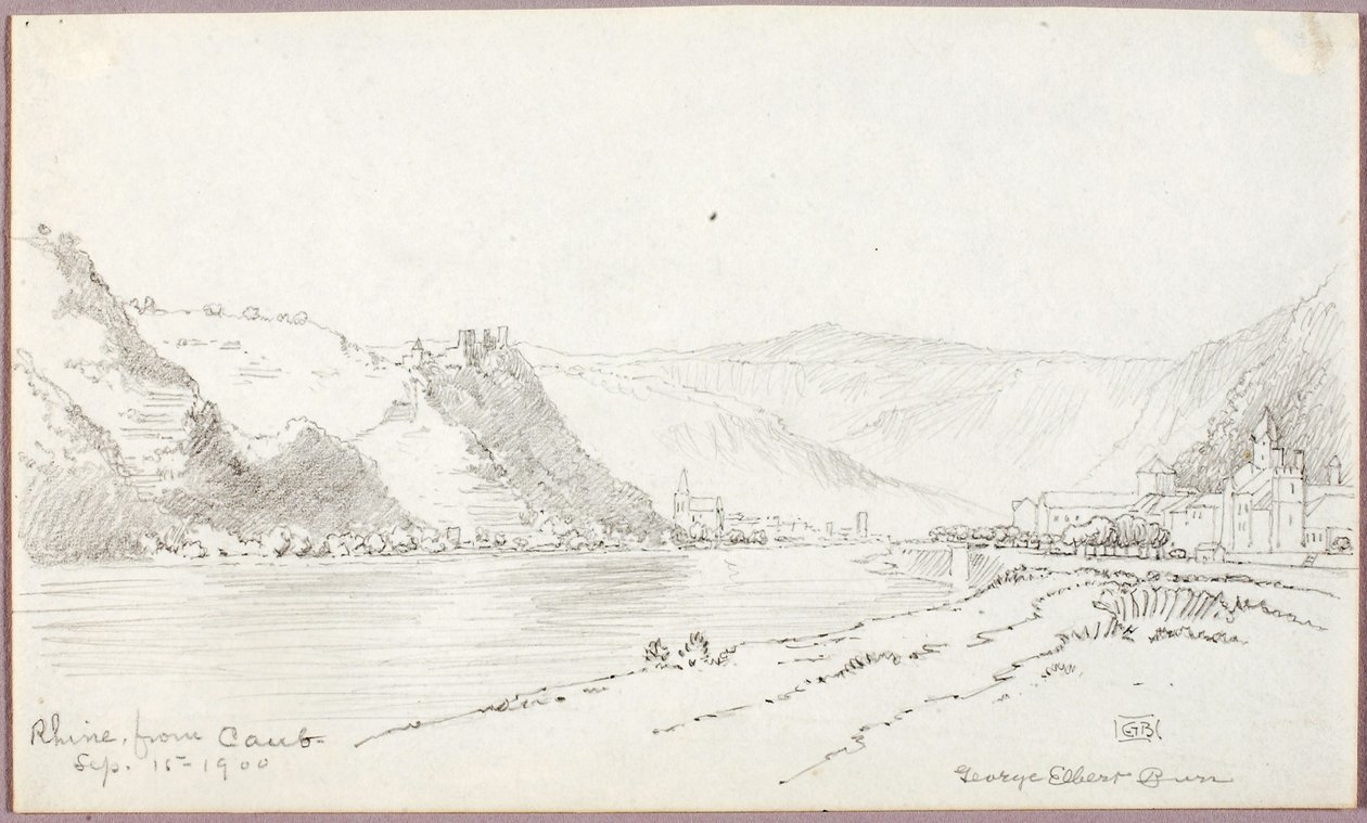 Rýn, od Caub od George Elbert Burr