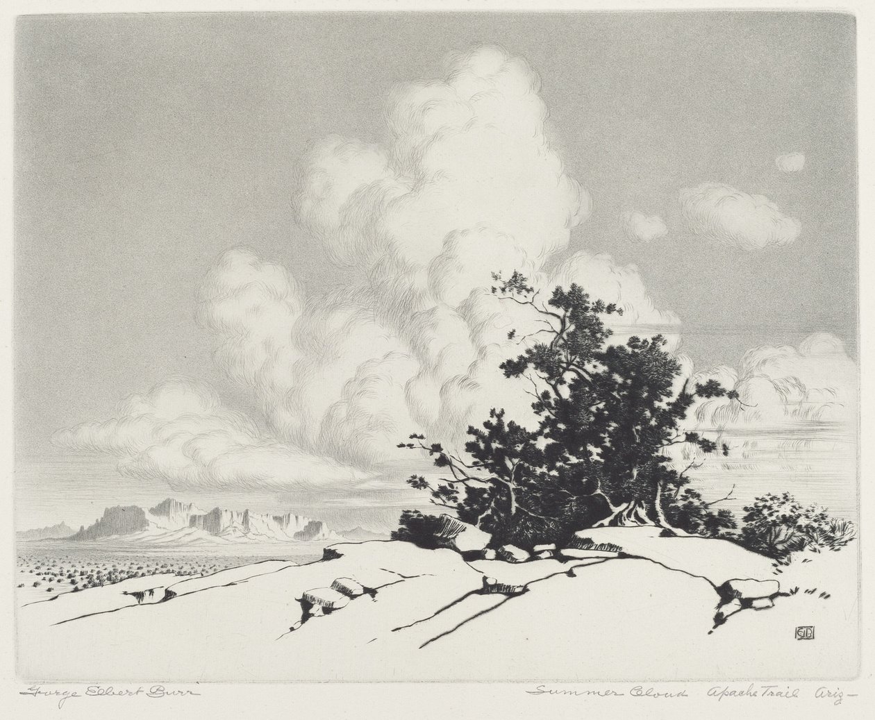 Summer Cloud, Apache Trail, Arizona od George Elbert Burr