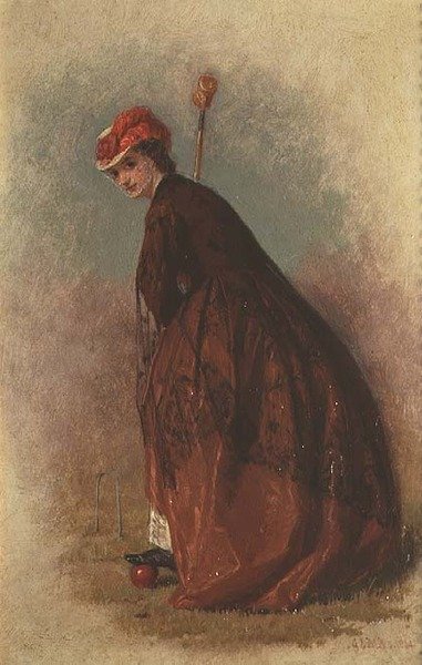Kroketový hráč od George Elgar Hicks