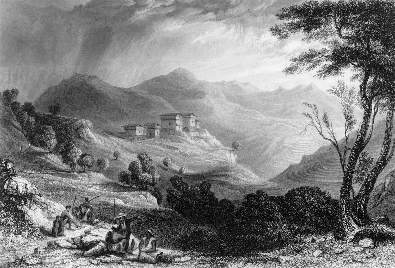 "Vesnice Nari", 1838. od George Francis White