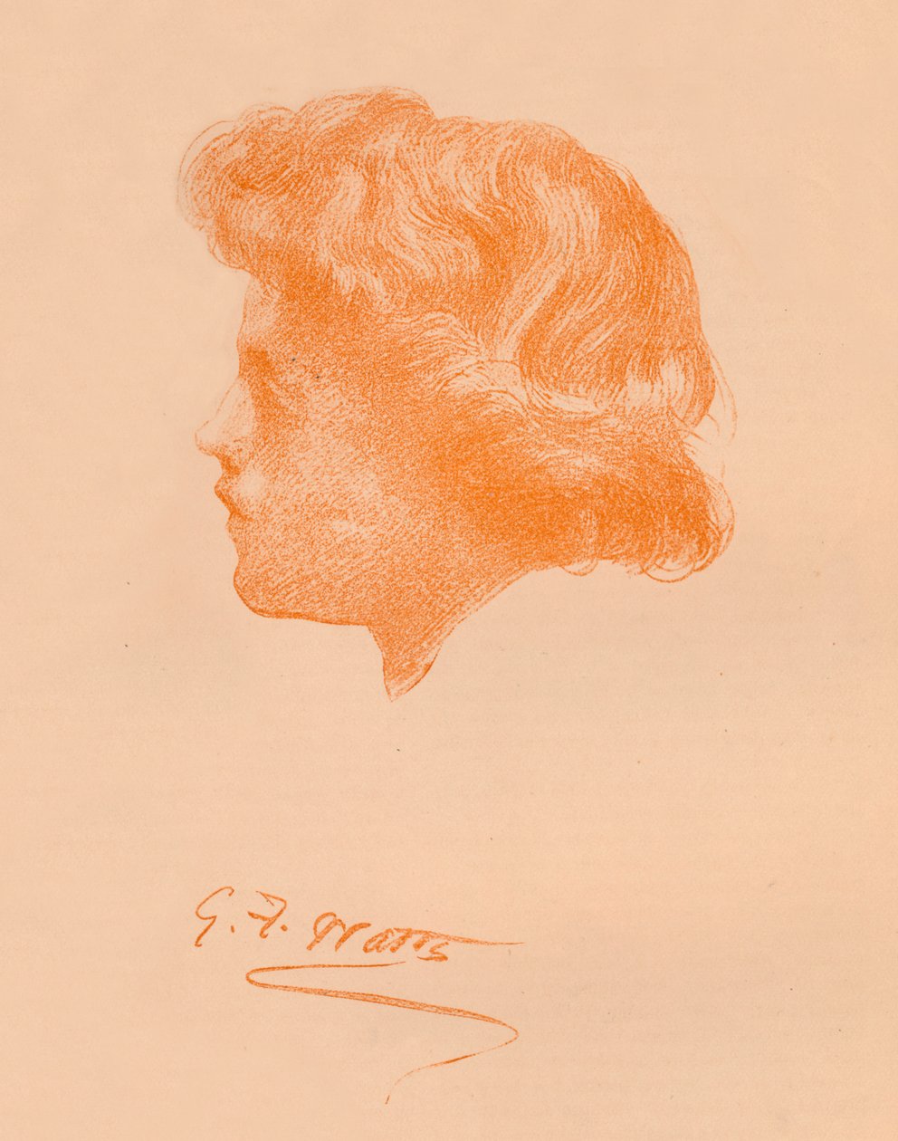Náčrt hlavy, c1895, 1896 od George Frederick Watts
