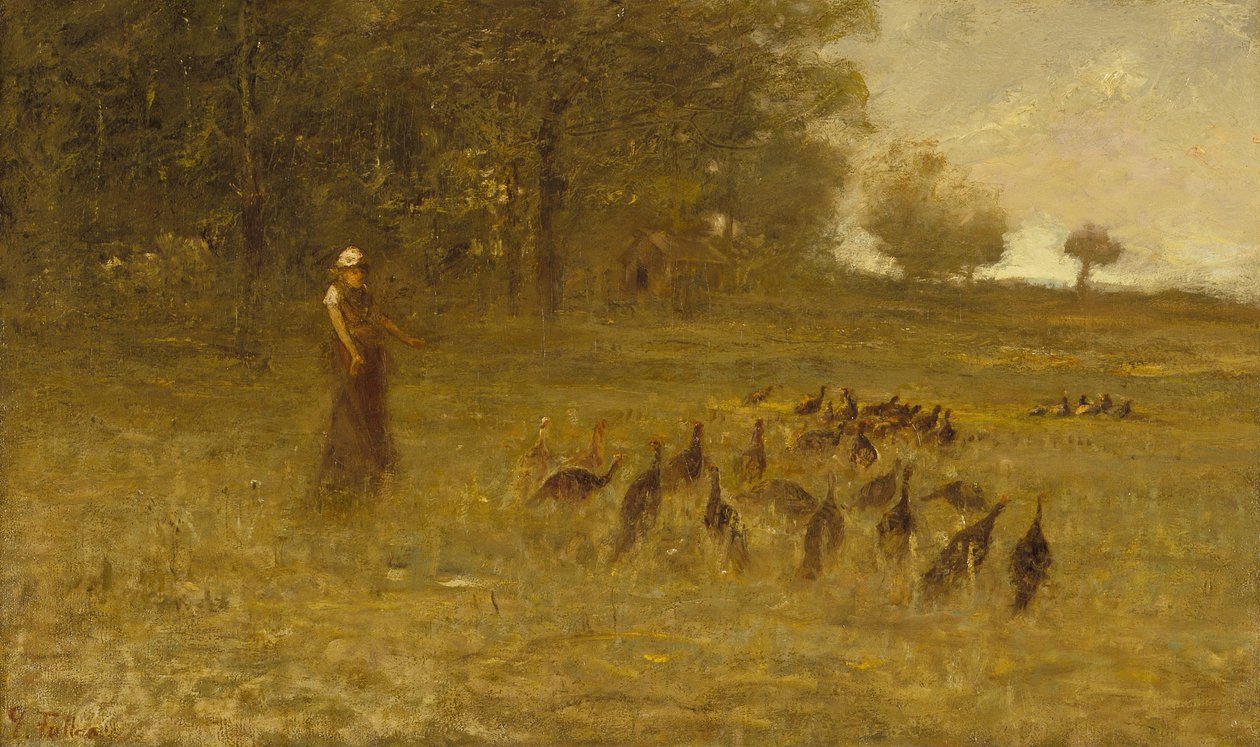 Dívka s krůtami, 1883-84 od George Fuller