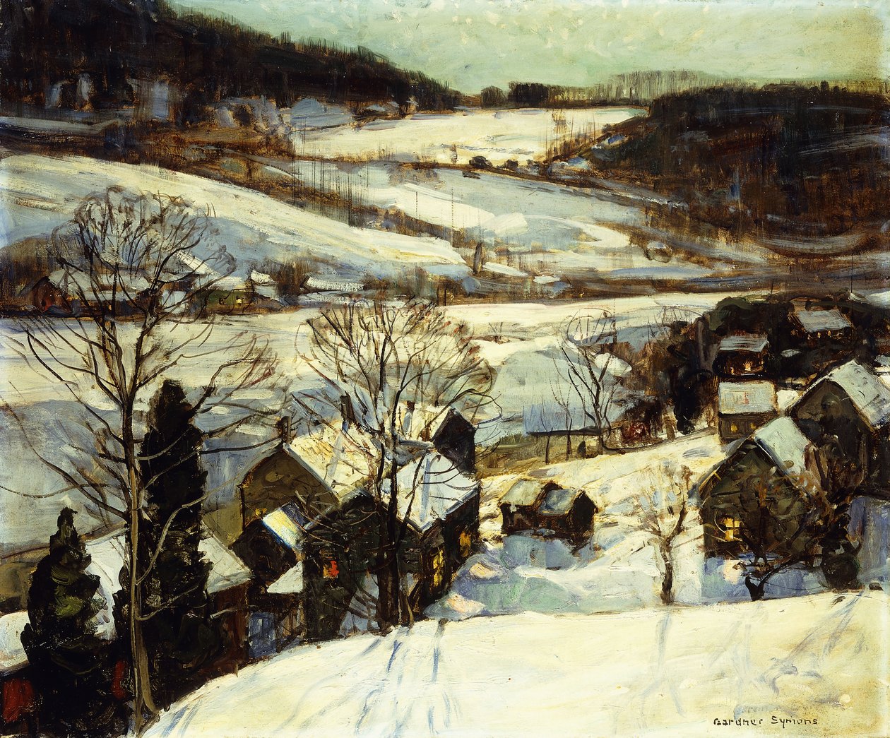 Zimní soumrak od George Gardner Symons