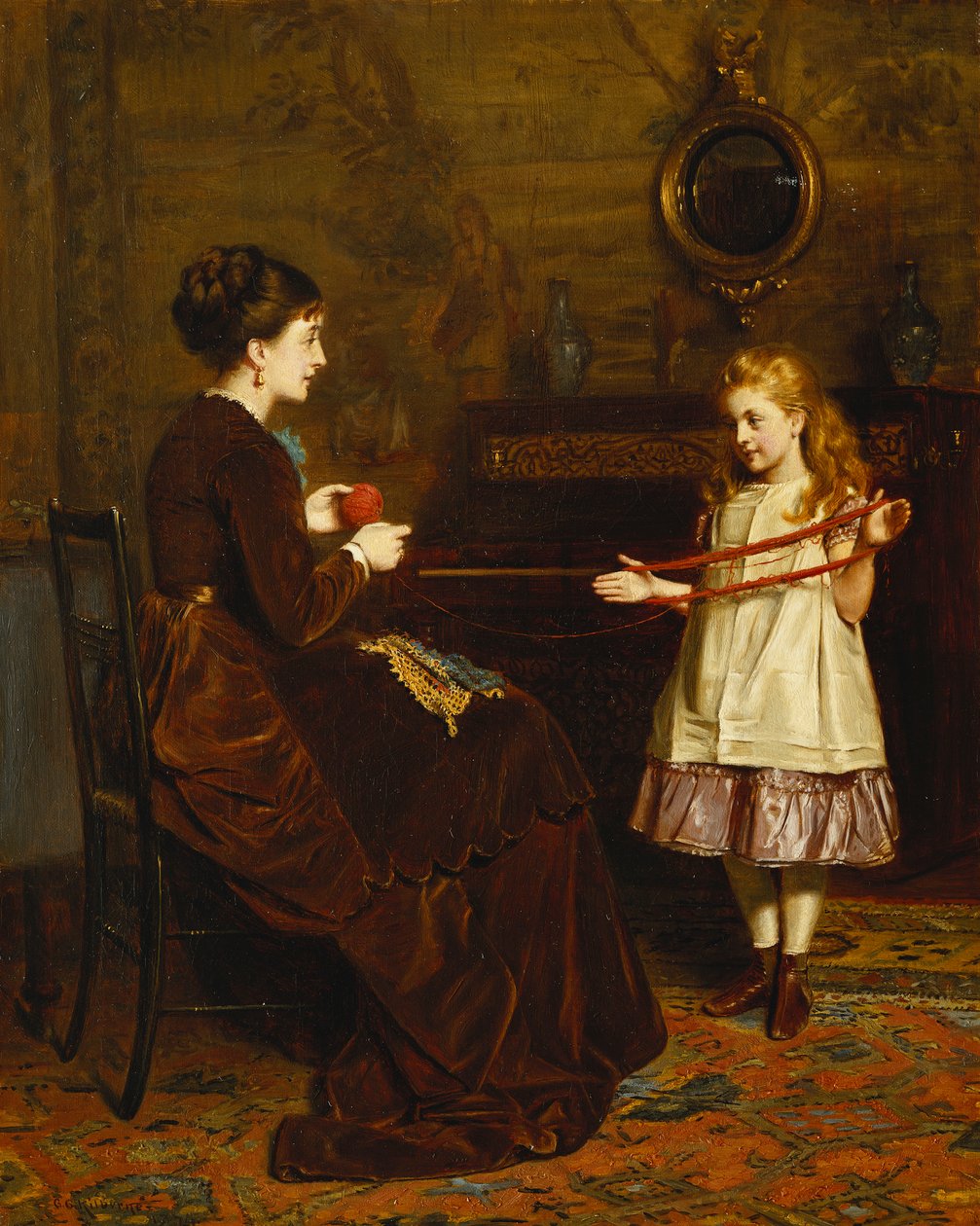 Matčin malý pomocník, 1874 od George Goodwin Kilburne