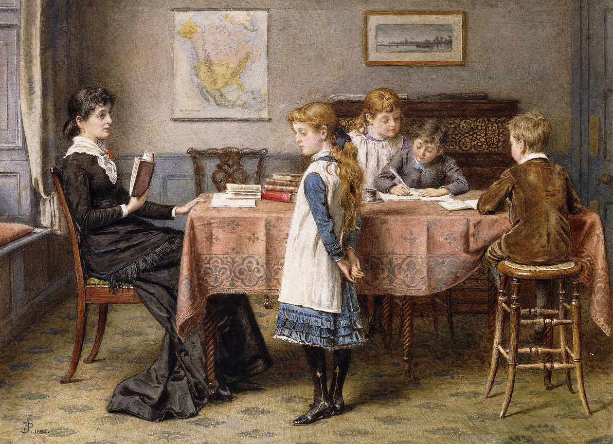 Lekce, 1892 od George Goodwin Kilburne