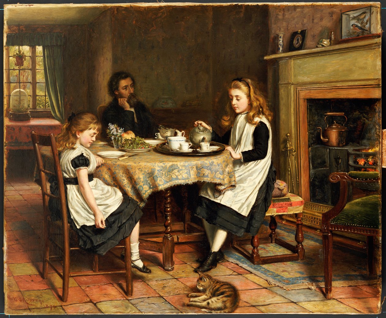 Neexistuje žádný Fireside..., 1874 od George Goodwin Kilburne