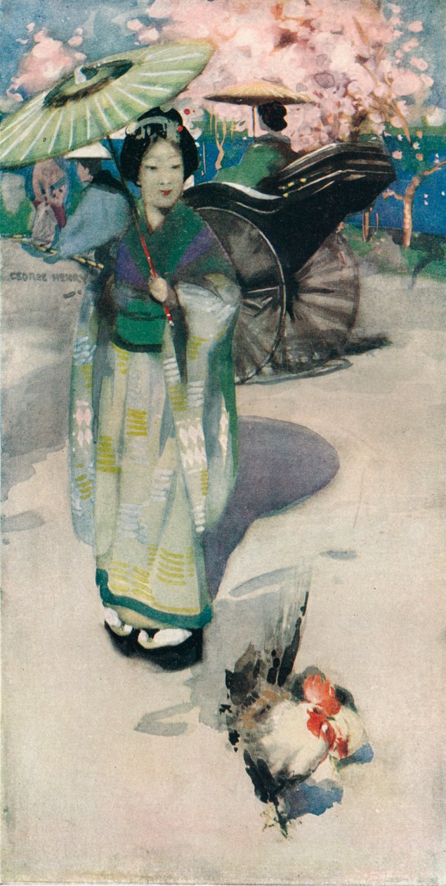 Promenade, Tokio, c1894 od George Henry
