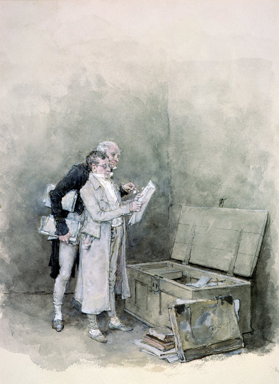 Truhla s listinou od George Henry Boughton