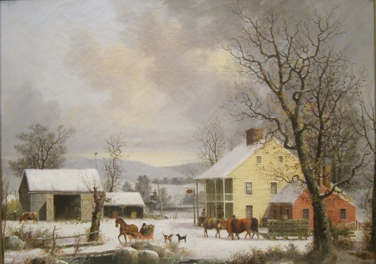 Zima na venkově (1857) od George Henry Durrie