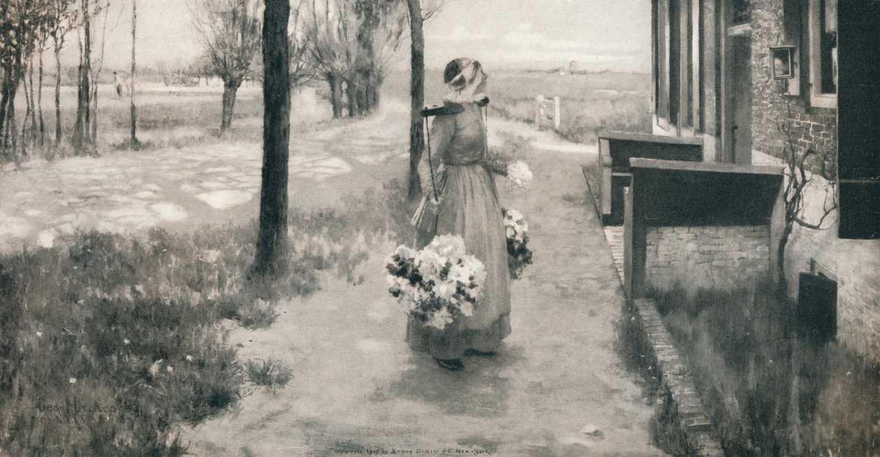 Květinová dívka v Holandsku, 1887, 1912 od George Hitchcock