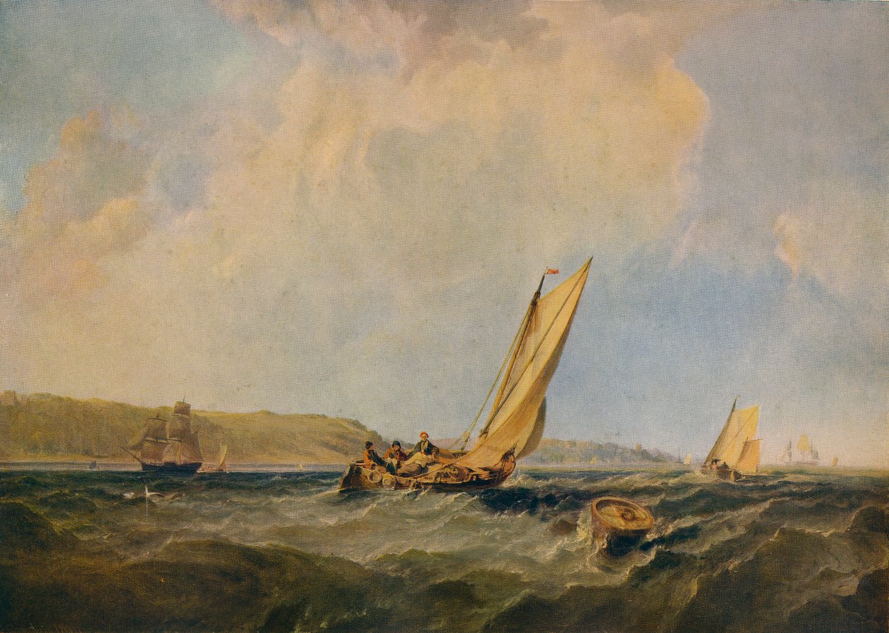 Blowing Hard-Off Cowes, 1834 od George Hyde Chambers