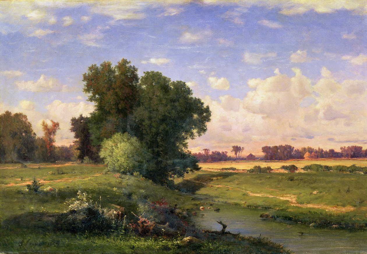 Hackensack Meadows, Západ slunce, 1859 od George Inness