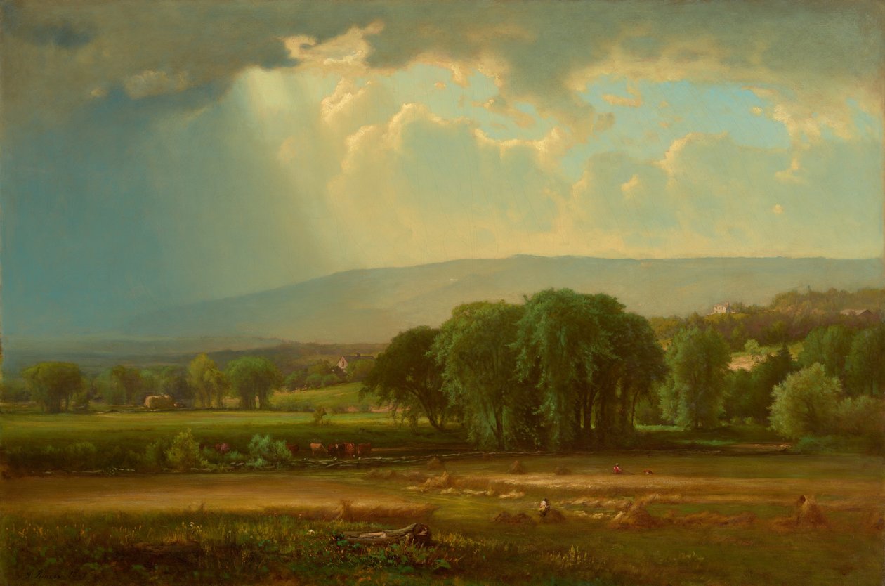 Scéna sklizně v údolí Delaware od George Inness