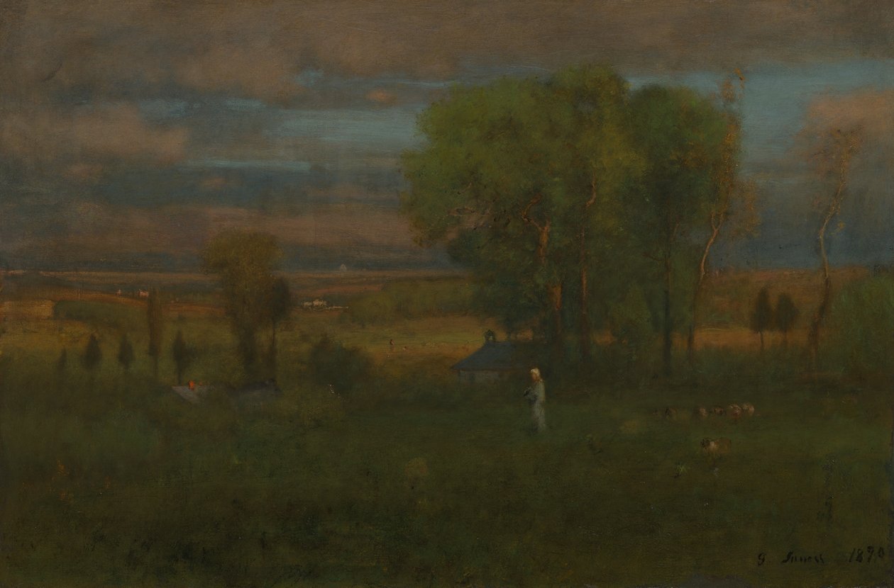 Soumrak v Itálii od George Inness