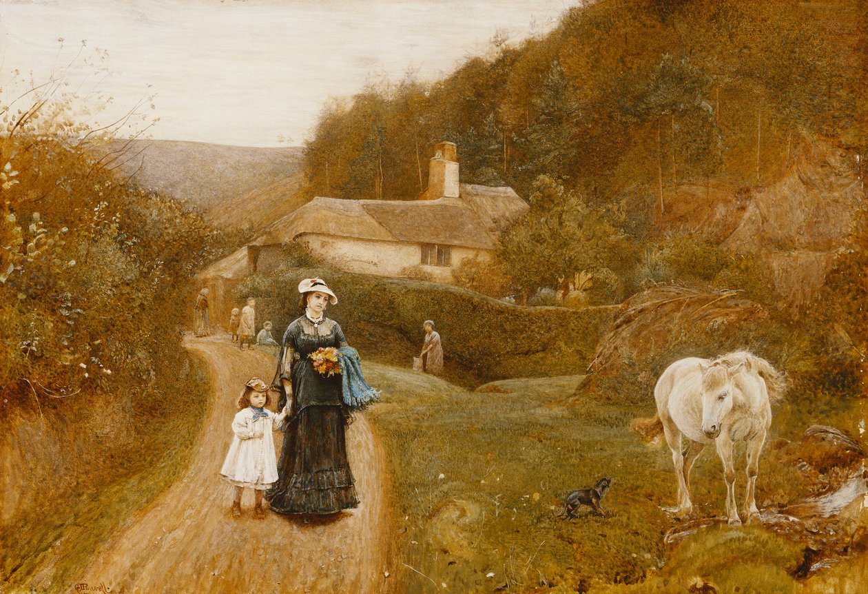 Venkovská procházka, od George John Pinwell