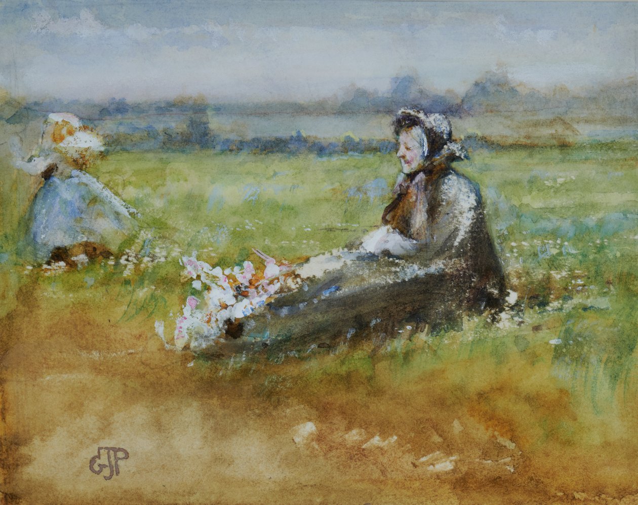 Na Louce od George John Pinwell