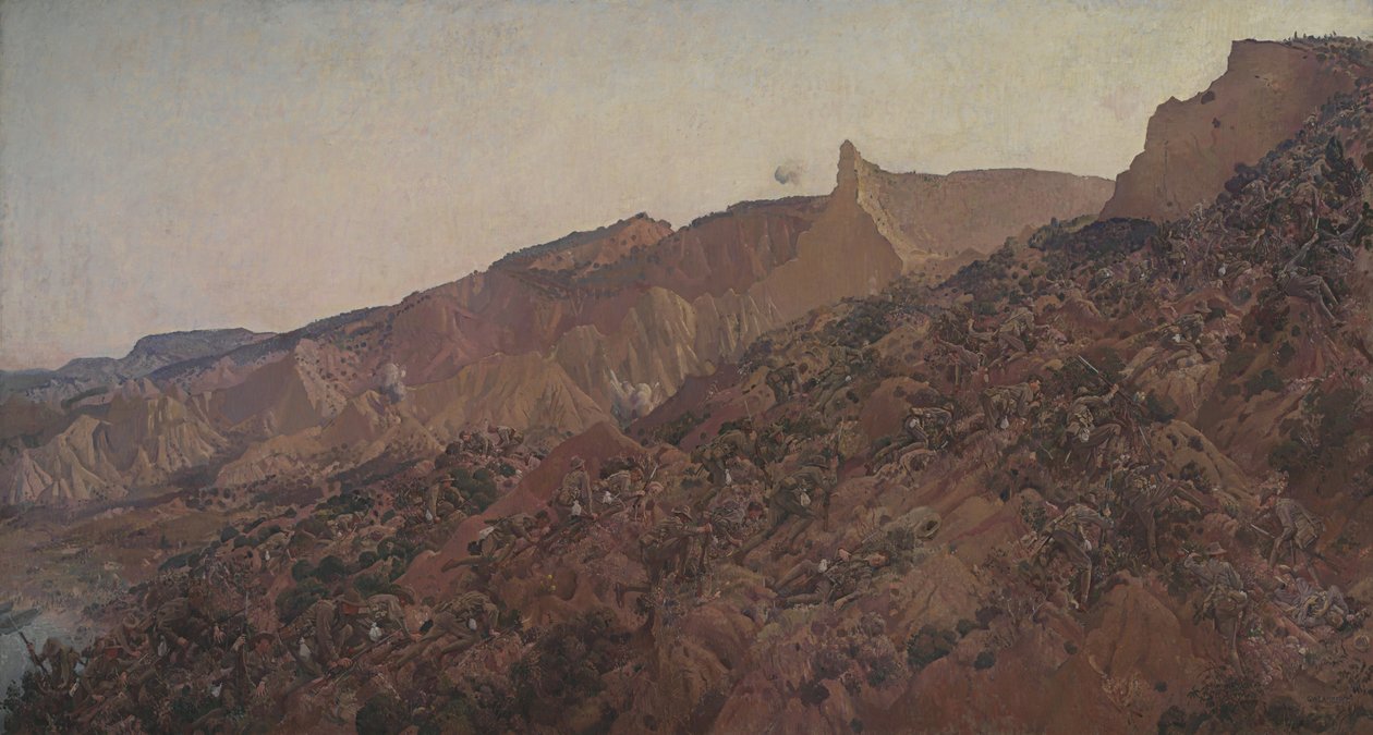 Anzac, přistání 1915 od George Lambert